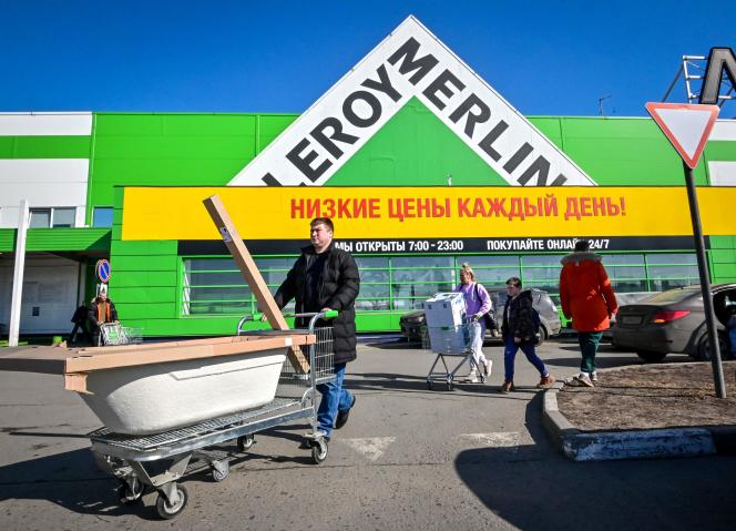 The Leroy Merlin store in Klimovsk, on the outskirts of Moscow, on March 19, 2022. 