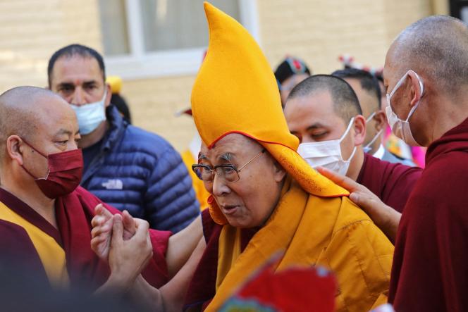 The Dalai Lama in McLeod Ganj, India, April 5, 2023.