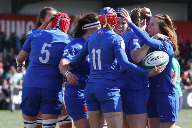 Les Bleues, here against Ireland, in Cork, on April 1, 2023, got the better of the Welsh.