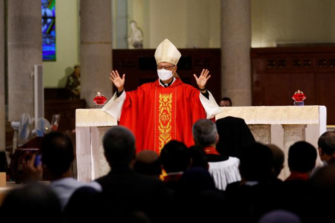 Bishop Stephen Chow during his episcopal ordination in Hong Kong, December 4, 2021.