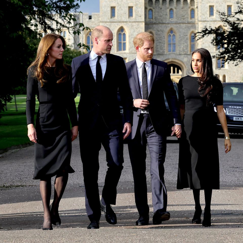 Catherine, Princess of Wales, Prince William, Prince Harry and Duchess Meghan