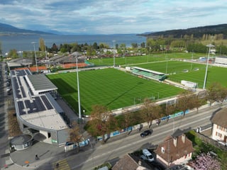 The football stadium - beautifully situated on Lake Neuchâtel - is the home of Yverdon Sport.