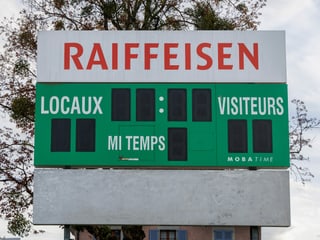 Scoreboard at Yverdon Stadium