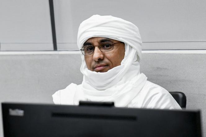Abdulaziz Al-Hassan during his trial before the International Criminal Court in The Hague on May 9, 2022.