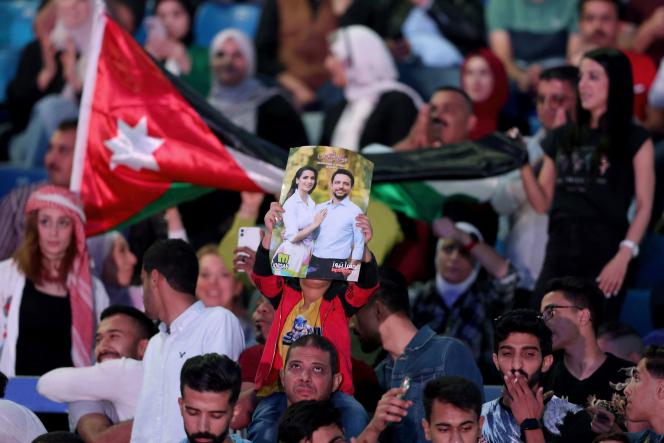 During a free concert ahead of the wedding of Crown Prince Hussein of Jordan and his fiancée, Rajwa Al-Saif, in Amman on May 29, 2023.