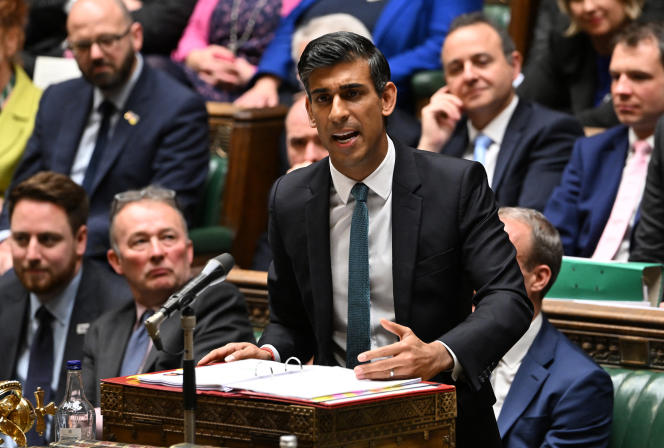 Britain's Prime Minister Rishi Sunak in the House of Commons in London on October 26, 2022.
