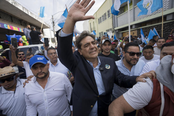 Carlos Pineda, upon his arrival at the Constitutional Court of Guatemala, on May 20, 2023, in Guatemala City.