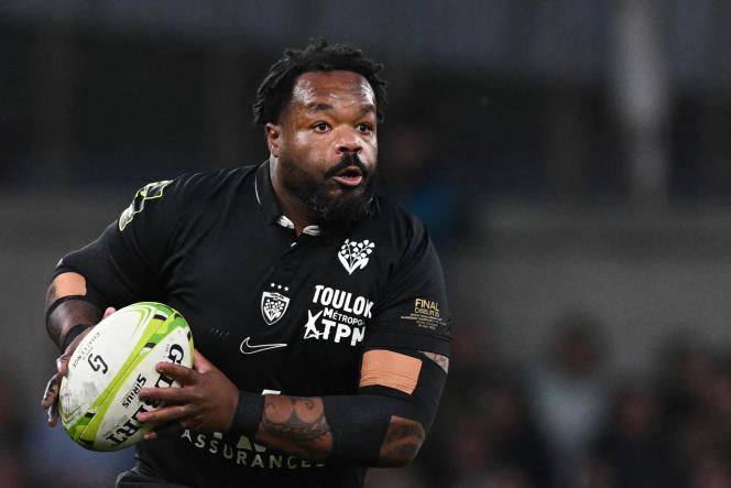 Mathieu Bastareaud, in the final of the Challenge Cup, with Toulon, on May 19, 2023, in Dublin.