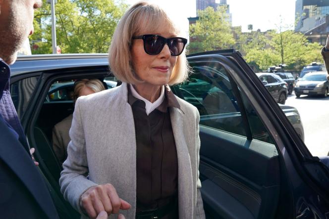 Writer E. Jean Carroll arrives at federal court in Manhattan in New York on April 25, 2023.