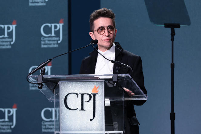   Russian-American journalist Masha Gessen at the Committee to Protect Journalists gala in New York on November 17, 2022.