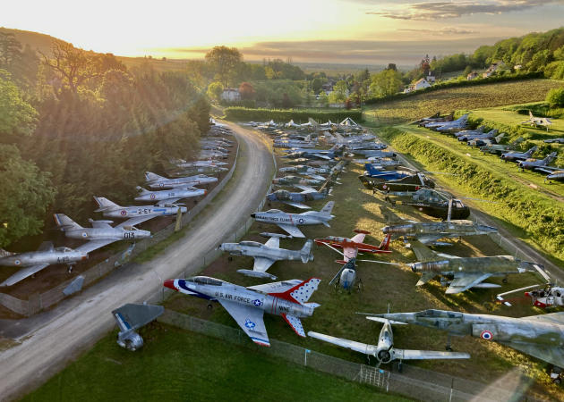 Collection of fighter planes from the castle of Savigny-lès-Beaune (Côte-d'Or), May 6, 2023.
