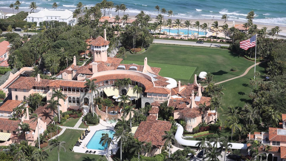 Aerial view of the Mar-a-Lago estate