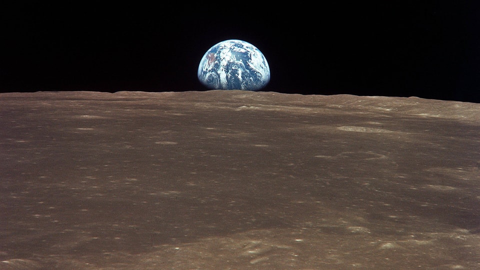 earth from the moon.