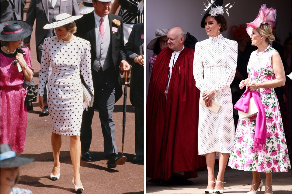 In the polka dot dress, Kate is reminiscent of her late mother-in-law, Princess Diana. 