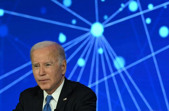 United States President Joe Biden during a conference in San Francisco, California on June 20, 2023.