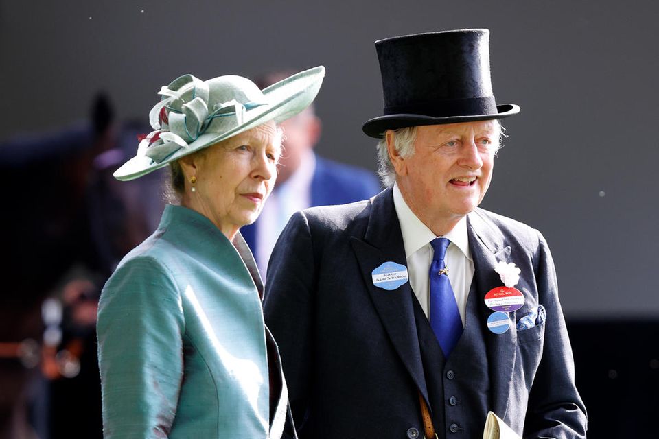 Princess Anne and Andrew Parker Bowles at Royal Ascot 2023