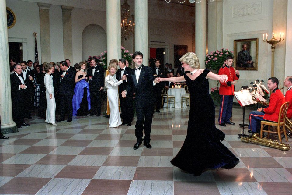 Princess Diana dances with John Travolta in 1985
