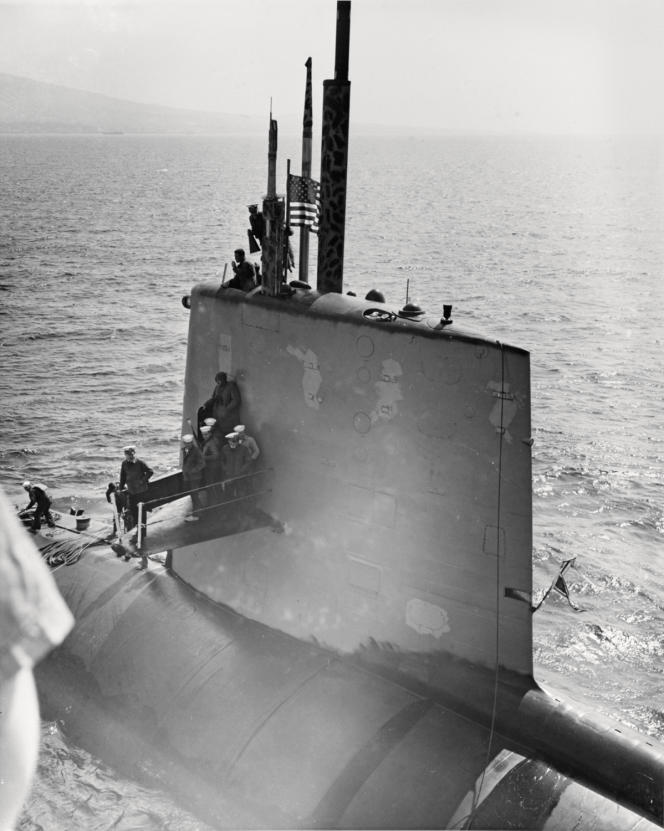   The American nuclear submarine USS 