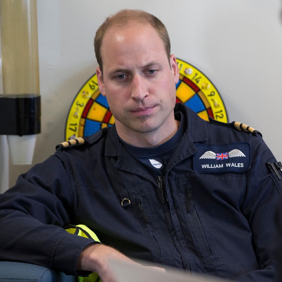 Prince William at the East Anglian Air Ambulance in 2017