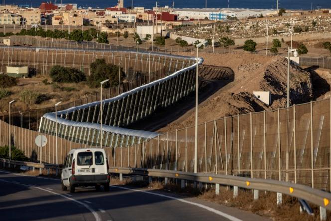 The border between northern Morocco and the Spanish enclave, in Melilla, in June 2022.