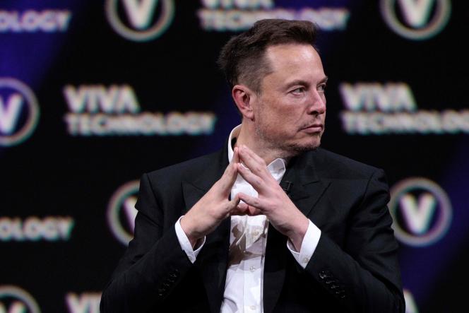 Elon Musk, CEO of SpaceX, Twitter and Tesla, at the VivaTech show in Paris on June 16, 2023.