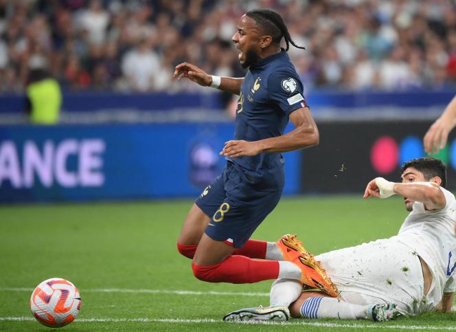 Christopher Nkunku during the Blues match against Greece, Monday June 19, 2023.