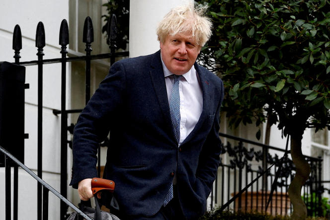 Former Prime Minister Boris Johnson in London on March 21, 2023