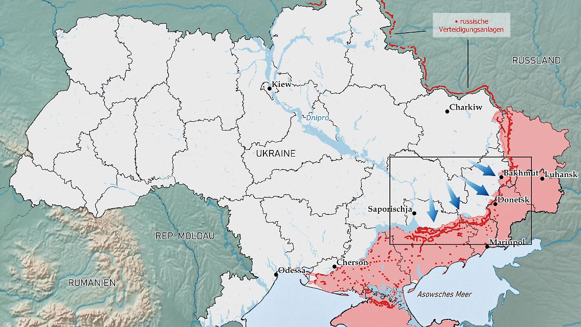 Map: Ukraine's counter-offensive meets with great resistance.