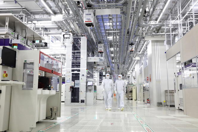 At a Samsung Electronics factory in Pyeongtaek, South Korea, on March 15, 2021.