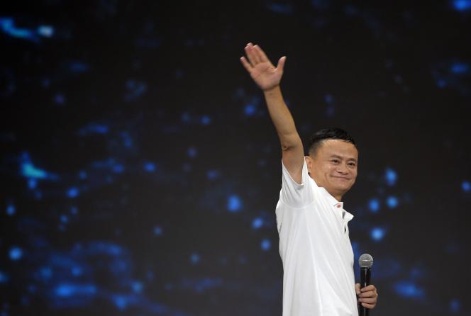 Jack Ma at the 20th anniversary of Alibaba Group in Hangzhou, capital of east China's Zhejiang Province, Sept. 10, 2019.