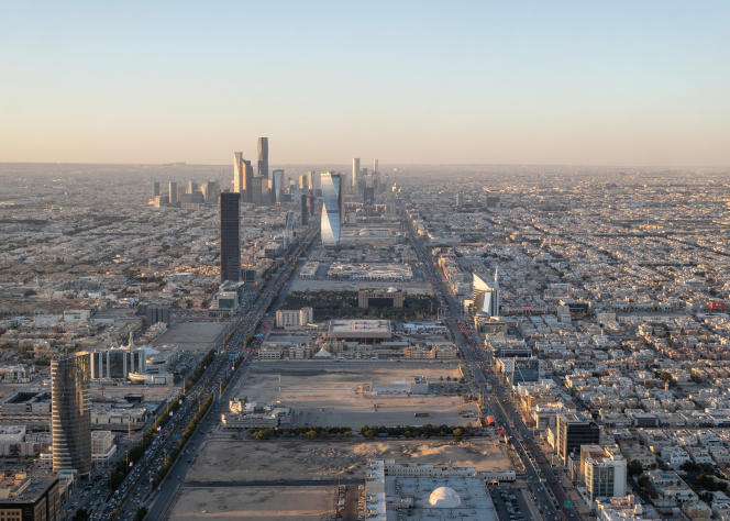 Skyscrapers in the King Abdullah financial district in Riyadh, Saudi Arabia, January 19, 2023. 