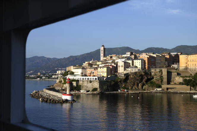 The city of Bastia, seen from a Corsica Linea ferry, in June 2020.