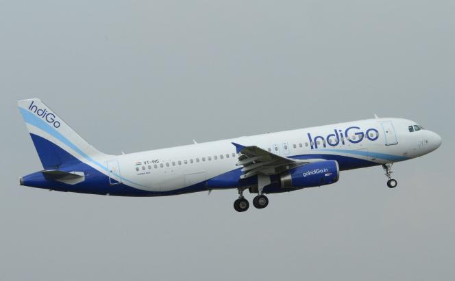 An IndiGo Airbus A320 at Indira Gandhi International Airport in New Delhi on September 8, 2012.
