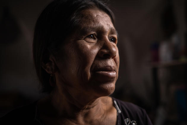 Modesta Chavez de la Rosa, the widow of Margarito Diaz, in her house in Aguamilpa (Mexico), February 16, 2023.