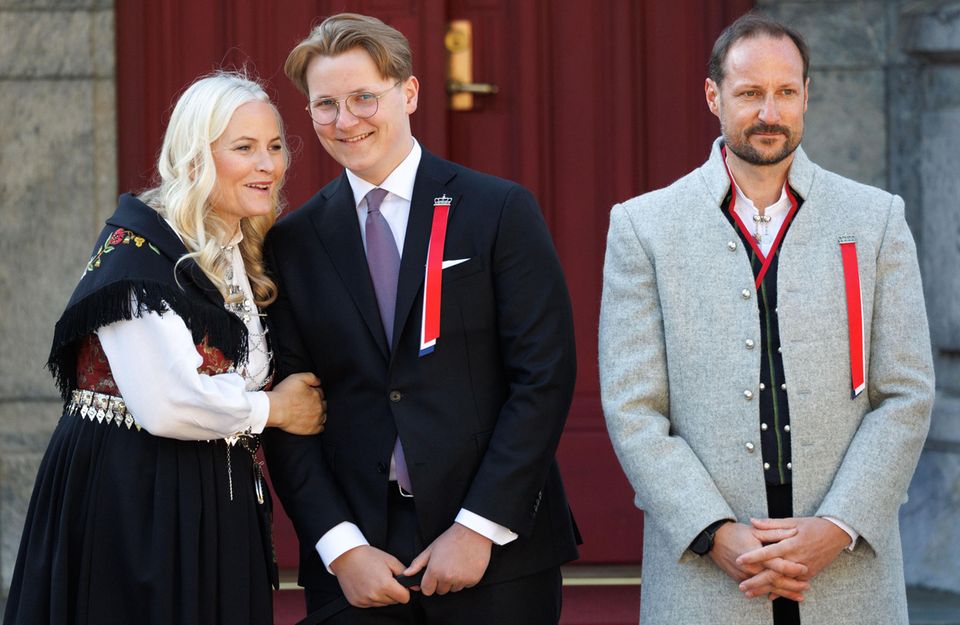 For comparison: This is what Prince Sverre-Magnus looked like on Norway's national day in May 2023.