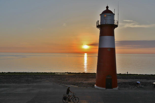 The lighthouse of Noorderhoofd, in Zeeland (Netherlands). 