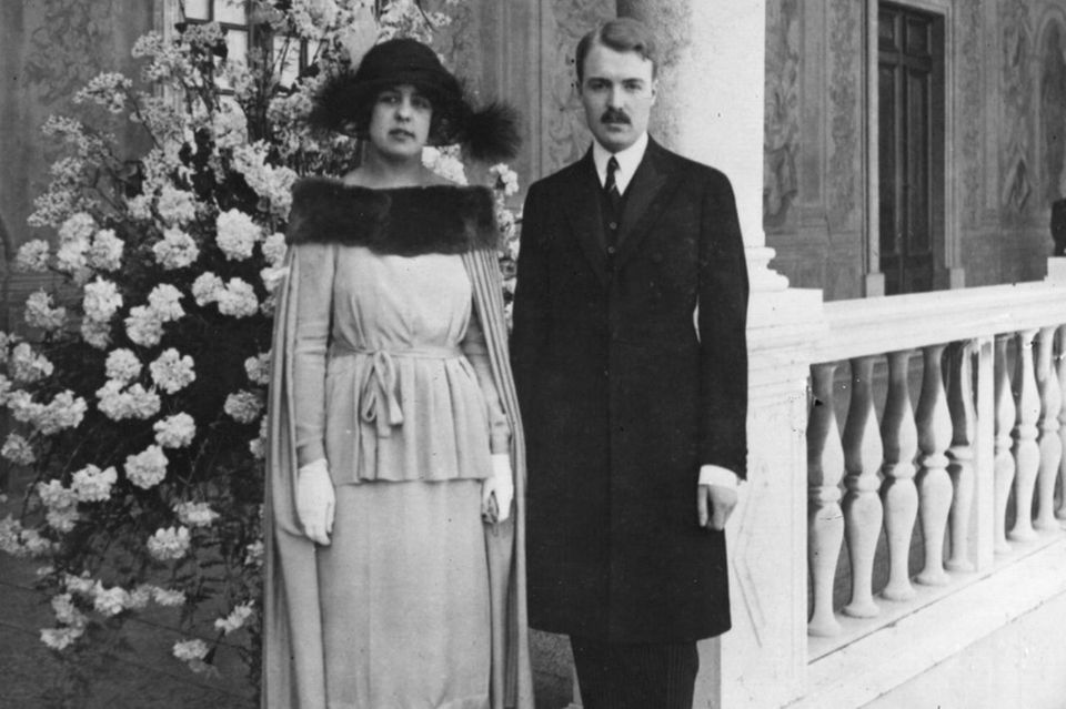 Charlotte of Monaco, daughter of Louis II of Monaco, with Pierre Grimaldi, circa early 1930s