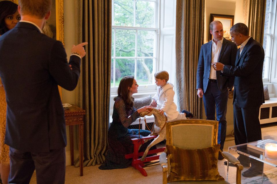 Barack Obama gave Prince George a rocking horse when he visited Kensington Palace in 2016.
