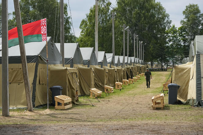 The Belarusian army camp near the village of Tsel where Russia could host Wagner, southeast of Minsk, Belarus, Friday, July 7, 2023.