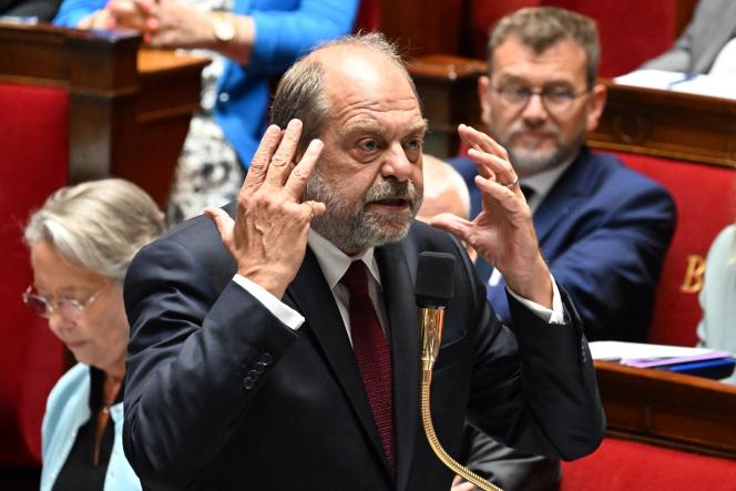 The Minister of Justice, Eric Dupond-Moretti, during questions to the government, at the National Assembly, July 4, 2023.