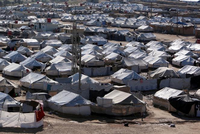 The Al-Hol camp, where the families of jihadists from the Islamic State organization are detained, in Syria, April 2, 2019.