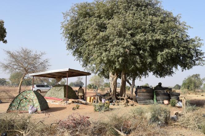 Togolese soldiers near the border with Burkina Faso, in February 2020.