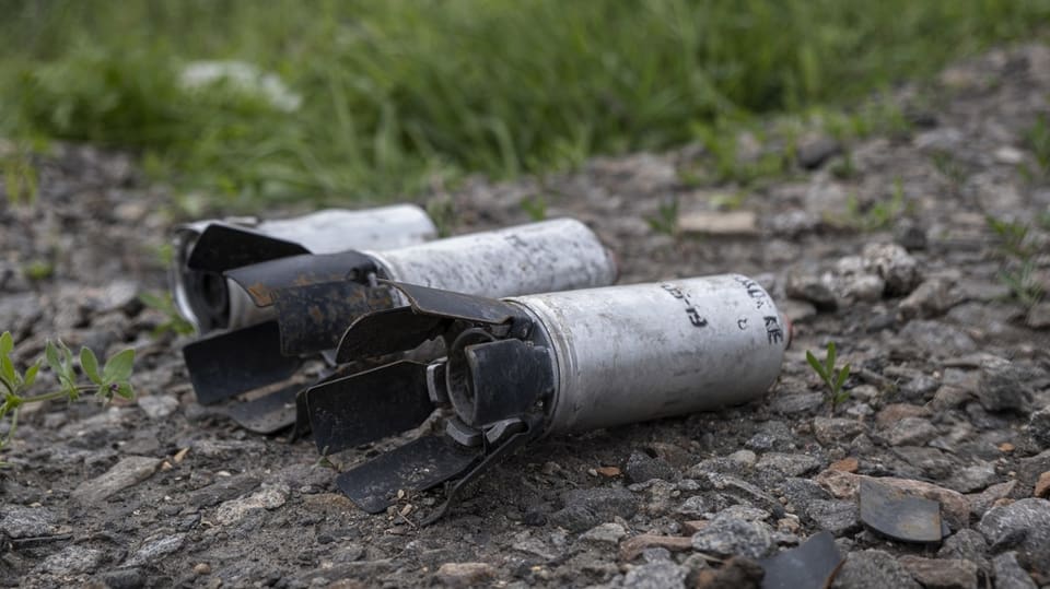 Cluster bomb pods in Ukraine, May 2022.