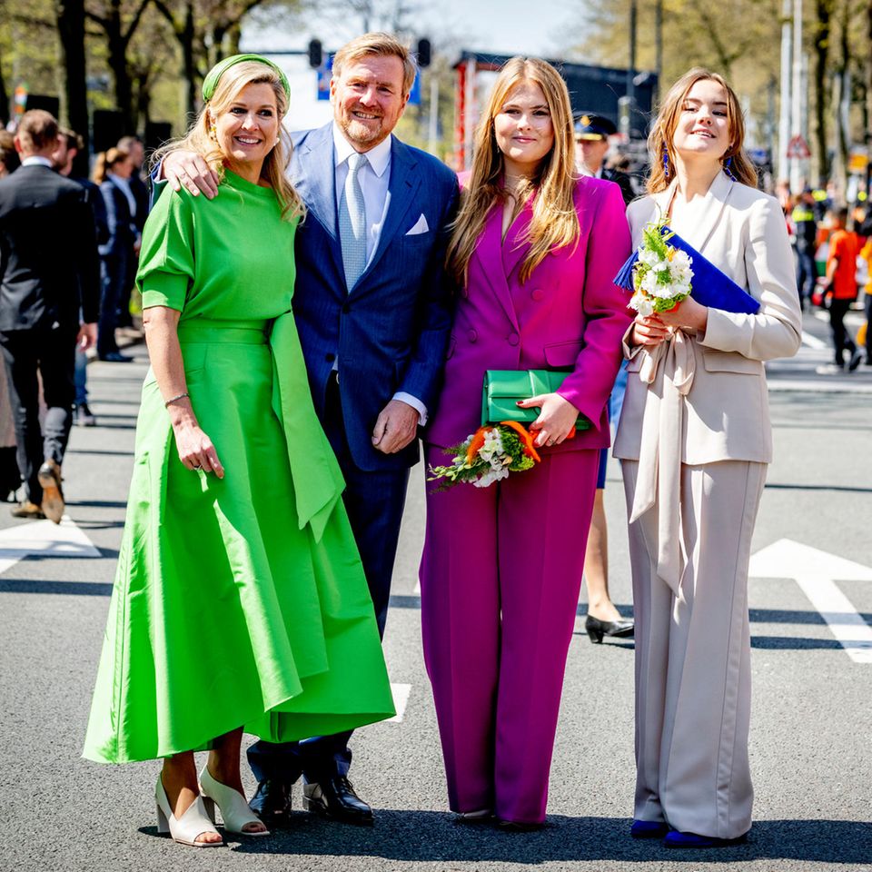 Queen Máxima, King Willem-Alexander, Princess Amalia and Princess Ariane