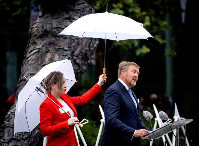   King Willem-Alexander during the national day of remembrance of slavery, in Amsterdam (Netherlands), July 1, 2023.