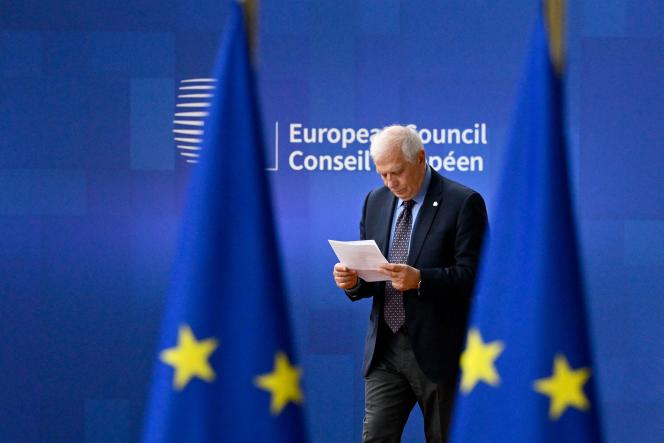The High Representative of the European Union for Foreign Affairs and Security Policy, Josep Borrell, at the EU headquarters in Brussels, June 29, 2023.