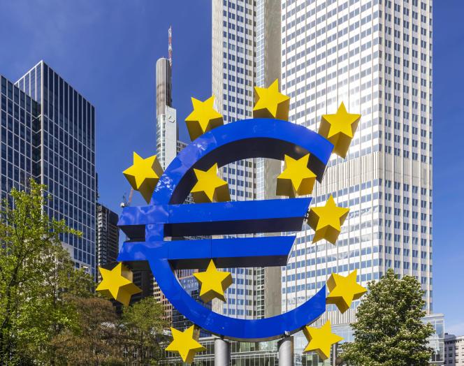 Headquarters of the European Central Bank in Frankfurt am Main (Germany), July 4, 2023. 