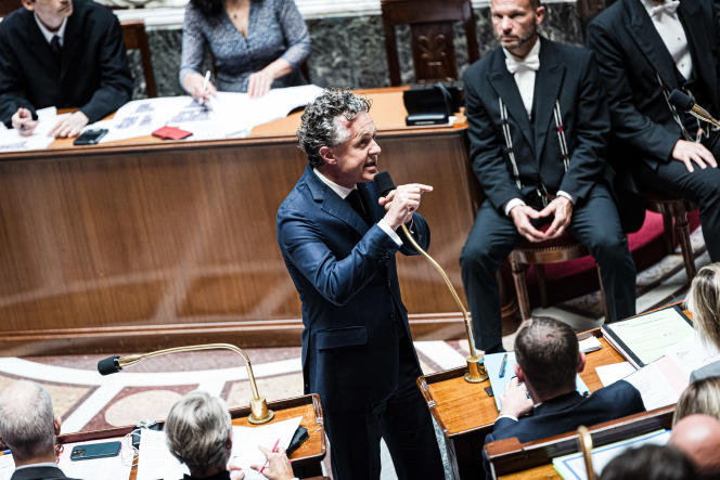 Christophe Béchu, Minister for Ecological Transition and Territorial Cohesion, at the National Assembly, in Paris, July 4, 2023. 