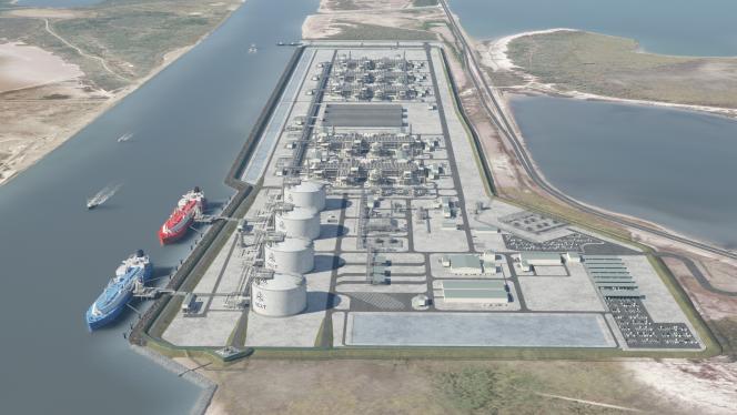 The NextDecade Rio Grande LNG megaproject, in Texas (United States), on April 14, 2021. 