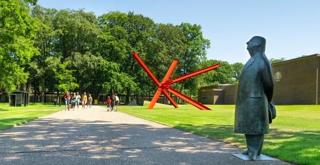 The entrance to the Kröller-Müller Museum in the De Hoge Veluwe park (Netherlands).